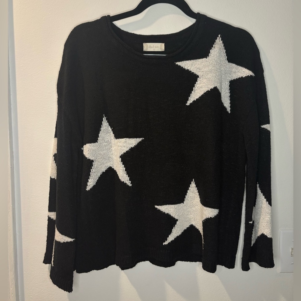 Altar'd State Black and White Star Knit Sweater #99